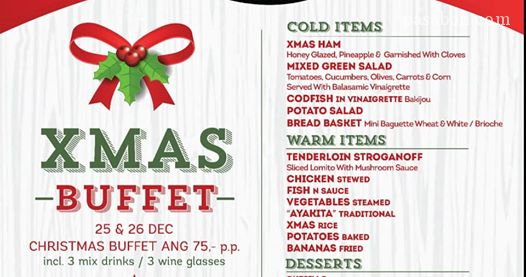 Christmas Buffet | 25 & 26 December | Captain’s Sportsbar & Grill